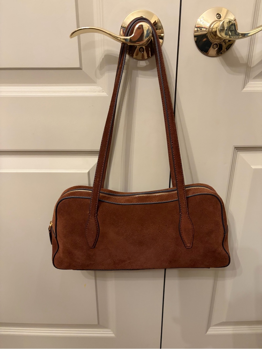 Madewell Brown Suede Shoulder Bag - Picture 2 of 6